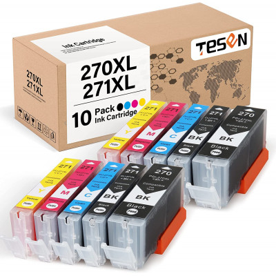 TESEN Compatible Ink Cartridge Replacement for Canon 270 XL 271 XL PGI 270XL CLI 271XL 10 Pack